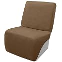 Arfntevss Sectional Recliner Couch Covers Velvet Corner Sectional Sofa Cover for Reclining Couch Stretch Soft L Shape Recliner Slipcover Washable Additional Protector (XL 1 Seat Cover, Light Brown)