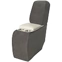 Arfntevss Sectional Recliner Couch Covers Velvet Corner Sectional Sofa Cover for Reclining Couch Stretch L Shape Recliner Slipcover Washable Middle Console Protector (1 Console Cover, Dark Gray)