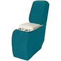 Arfntevss Sectional Recliner Couch Covers Velvet Corner Sectional Sofa Cover for Reclining Couch Stretch Soft L Shape Recliner Slipcover Washable Middle Console Protector (1 Console Cover, Teal Blue)