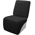 Arfntevss Sectional Recliner Couch Covers Velvet Corner Sectional Sofa Cover for Reclining Couch Stretch Soft L Shape Recliner Slipcover Washable Additional Seat Protector (1 Seat Cover, Black)