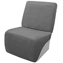 Arfntevss Sectional Recliner Couch Covers Velvet Corner Sectional Sofa Cover for Reclining Couch Stretch Soft L Shape Recliner Slipcover Washable Additional Protector (XL 1 Seat Cover, Middle Gray)