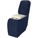 Arfntevss Sectional Recliner Couch Covers Velvet Corner Sectional Sofa Cover for Reclining Couch Stretch Soft L Shape Recliner Slipcover Washable Middle Console Protector (1 Console Cover, Navy Blue)