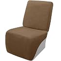 Arfntevss Sectional Recliner Couch Covers Velvet Corner Sectional Sofa Cover for Reclining Couch Stretch Soft L Shape Recliner Slipcover Washable Additional Seat Protector (1 Seat Cover, Light Brown)