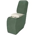 Arfntevss Sectional Recliner Couch Covers Velvet Corner Sectional Sofa Cover for Reclining Couch Stretch L Shape Recliner Slipcover Washable Middle Console Protector (1 Console Cover, Grayish Green)