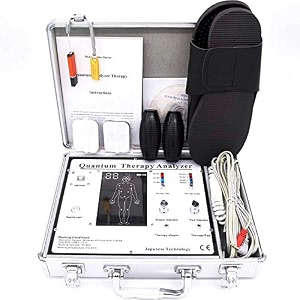 arg health care quantum body analyzer therapy machine for full body checkup latest japanese technology comes with rod slipper ball or patches 4 modes tens therapy generate 45 reports men women children work in windows 10 2 in 1 body analyzer