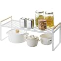 ARHAT ORGANIZERS Beechwood Countertop Organizer | Multipurpose Kitchen Organizer Spice Rack | Counter top Organizer | Wooden Rack for Kitchen Storage Pantry, Under Sink &amp; more (Large, White)