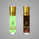 Ariba Aseel & Chocolate Pack 2 For Men & Women, No Alcohol, Long-Lasting Floral Attar (Chocolate, Floral)