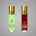 Ariba Aseel & Feego Pack 2 For Men & Women, No Alcohol, Long-Lasting Floral Attar (Floral, Floral)