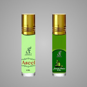 ariba aseel  jannatul firdous pack 2 for men  women no alcohol long-lasting floral attar jannat ul firdaus floral