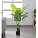 ARICK DECOR 3Ft Artificial Bougainvillea Flower Tree in Pot, Realistic Faux Pink Silk Flower Plant, Peacock Shaped Extra Large Floor Decor (3ft-Dk Pink)