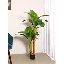 ARICK DECOR 4.5ft Artificial Bird of Paradise Plants with Pot Fake Tropical Palm Tree with 2Trunks Faux Plant for Home Indoor Outdoor Office Modern Decor Green