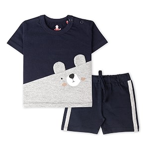 ariel baby boys amp baby girls cotton printed round neck half sleeve t-shirt amp short sets
