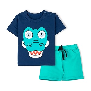 ariel baby boys amp baby girls cotton printed round neck half sleeve t-shirt amp short sets