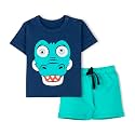 ARIEL Baby Boys &amp; Baby girls Cotton Printed Round Neck Half Sleeve T-shirt &amp; Short Sets