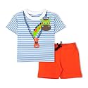 ARIEL Baby Boys &amp; Baby girls Cotton Printed Round Neck Half Sleeve T-shirt &amp; Short Sets