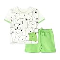 ARIEL Baby Boys &amp; Baby girls Cotton Printed Round Neck Half Sleeve T-shirt &amp; Short Sets