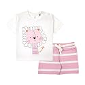 ARIEL Baby Boys &amp; Baby girls Cotton Printed Round Neck Half Sleeve T-shirt &amp; Short Sets