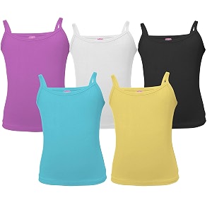 ariel girls cotton full slip pack of 5