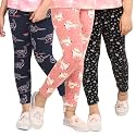 ARIEL Girls Cotton Printed Regular Fit Non-Transparent Ankle Length Leggings