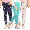 ARIEL Girls Cotton Printed Regular Fit Non-Transparent Ankle Length Leggings