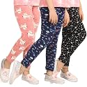 ARIEL Girls Cotton Printed Regular Fit Non-Transparent Ankle Length Leggings
