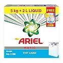 Ariel Matic Top Load Detergent Powder 5kg + Ariel Matic Top Load 2L Liquid Free