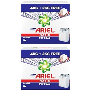 ariel matic top load detergent washing powder  4 kg2 kg free pack of 2