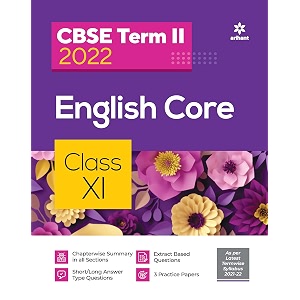 arihant cbse english core term 2 class 11 for 2022 exam cover theory and mcqs