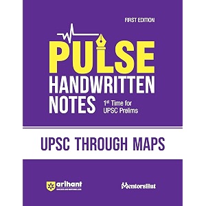 old edition pulse upsc through coloured handwritten notes
