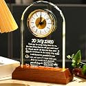 Arikyrist Glass Clock Dad Gifts from Daughter Son Best Dad Keepsakes
