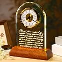 Arikyrist House Warming Gifts New Home Glass Clock with Wooden Light Base