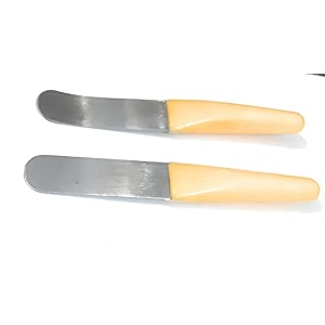 dental plaster spatula set straight amp curved with plastic handle