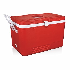aristo insulated chiller ice box with vent lid amp plugstandard size for travel party bar ice cubes  cold drinks  medical purpose 110 litre color may vary