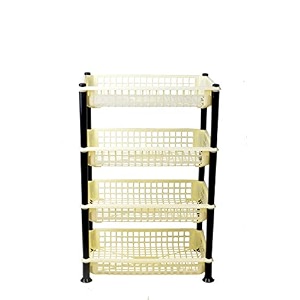 aristo multipurpose plastic storage rack 4 shelfmulti purposekitchenliving roomrack 405 cm x 265 cm x 62 cm off white tiered shelf