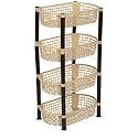 ARISTO Multipurpose Plastic Storage Rack 4 Shelf/Multi Purpose/Kitchen/Living Room/Rack (47.5 cm x 28.5 cm x 84.5 cm) Biege