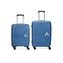 Aristocrat Phantom - S02 Set of 2 (Cabin+Medium) Trolley Bag | TSA | 4 Wheels | 3 Year International Warranty | Ocean Blue