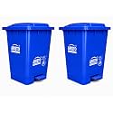 ARISTO Plastic Step-On Pedal Garbage Waste Dustbins 45 Ltr [Blue &amp; Blue] Combo