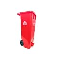ARISTO Plastic Wheel Pedal Garbage Waste Dustbin 65 LTR (Red)