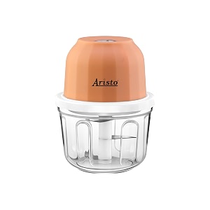 aristo rechargeable wireless electric cordless chopper stainless steel blades one touch operation 10 seconds chopping mincing vegetable meat - 350 ml 30 watts pink