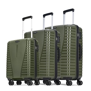 Aristocrat Airpro Set of 3 (Cabin+Medium+Large) Trolley Bags, Ivy Green