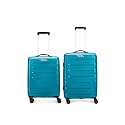 Aristocrat Polypropylene Chroma 3 Pc Set Cabin 55 Cm(Small), 66 Cm(Medium), 75 Cm(Large) 8 Wheels Spinner Hard Case Trolley Bags for Travel,Suitcase with Combination Lock&amp;3 Years Warranty(Black)