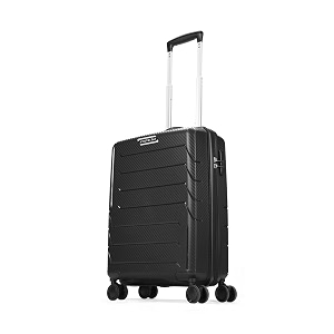 aristocrat cabin polycarbonate pc chroma 55 cmsmall 8 wheels double spinner trolley bags for travel hard case luggage lightweight bag suitcase with combination lock amp 3 years warranty black