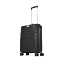 Aristocrat Cabin Polycarbonate (PC) Chroma 55 Cm(Small) 8 Wheels Double Spinner Trolley Bags for Travel Hard Case Luggage, Lightweight Bag, Suitcase with Combination Lock &amp; 3 Years Warranty (Black)