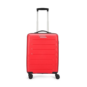 aristocrat polypropylene pp chroma cabin 55cm hardsided8 wheel spinnerfixed combination lock carry-on luggage spacious for men amp women 7 year warranty - red