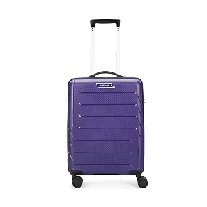 aristocrat polypropylene pp chroma cabin 55cm hardsided8 wheel spinnerfixed combination lock 8 wheels carry-on luggage spacious for unisex 7 year warranty - purple small
