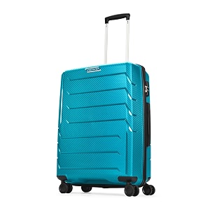 aristocrat polypropylene chroma 3 pc set cabin 55 cmsmall 66 cmmedium 75 cmlarge 8 wheels spinner hard case trolley bags for travelsuitcase with combination lockamp3 years warrantyblack