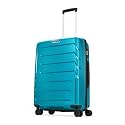 Aristocrat Polypropylene Chroma 3 Pc Set Cabin 55 Cm(Small), 66 Cm(Medium), 75 Cm(Large) 8 Wheels Spinner Hard Case Trolley Bags for Travel,Suitcase with Combination Lock&amp;3 Years Warranty(Black)