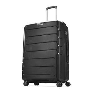aristocrat polycarbonatepc chroma check-in 75 cmlarge 8 wheels double spinner trolley bags for travel hard case luggage lightweight bag suitcase with combination lock amp 3 years warrantyblack