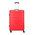 Aristocrat Polypropylene (Pp) Chroma Large 75 Cm Hardsided,8 Wheel Spinner,Fixed Combination Lock, Spacious 8 Spinner Wheels Trolley Bag for Men &amp; Women, 7 Year Warranty - Red