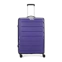 Aristocrat Polypropylene (Pp) Chroma Large 75 Cm Hardsided,8 Wheels Spinner,Fixed Combination Lock, Spacious, for Men &amp; Women, 7 Year Warranty Trolley - Purple